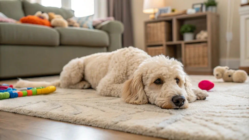 depressed poodle after false pregnancy