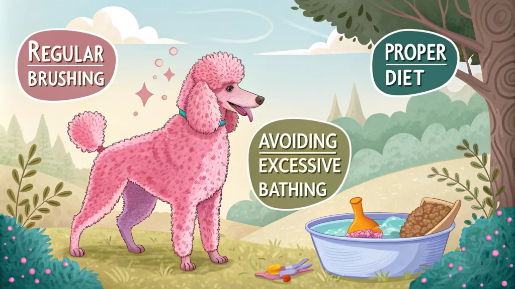 how to maintain poodle color infographic