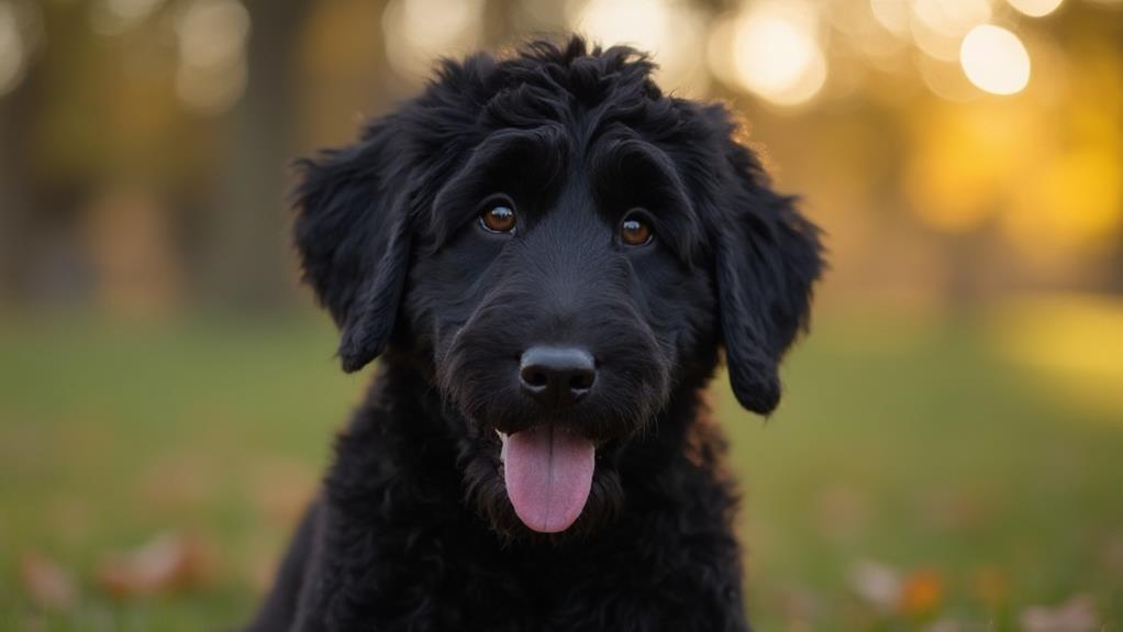 stunning black labradoodle blend