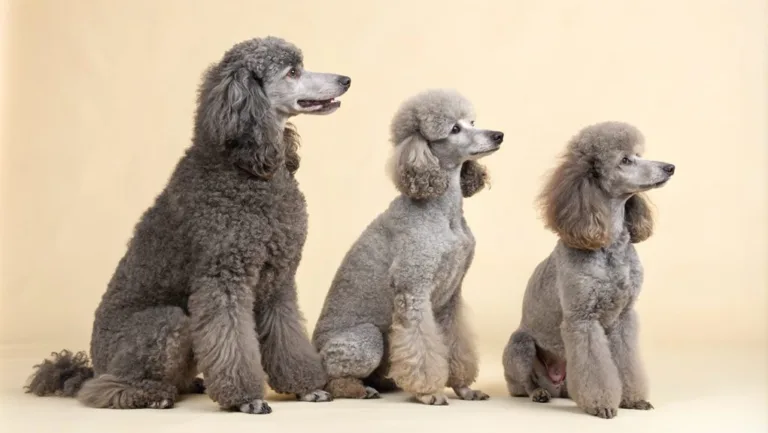 gray poodle size variations