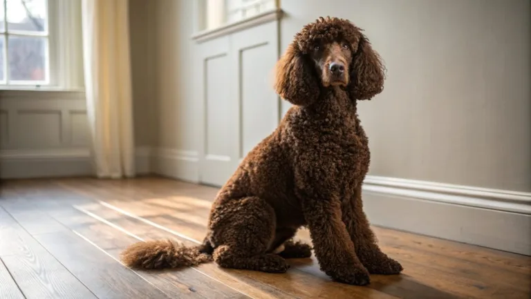 intelligent chocolate coated poodle